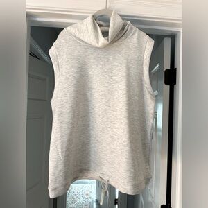 Te Verde Gray Super Soft Sleeveless Cowl Neck Drawstring Bottom Top XL NWT